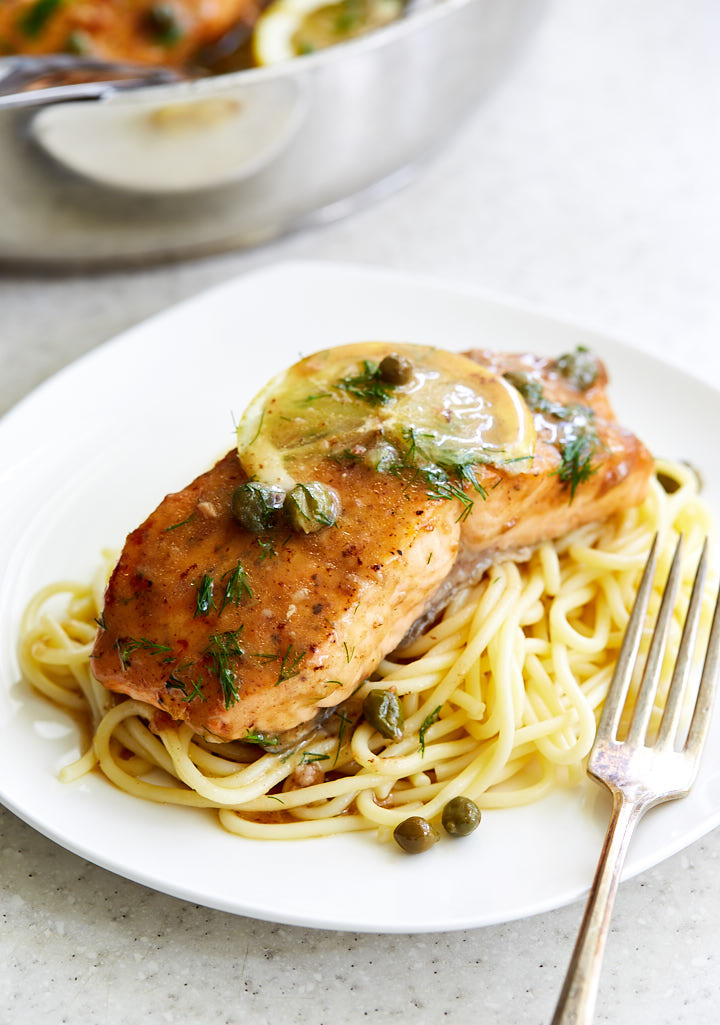 Siyona Raina Palate - Creamy Lemon Salmon Piccata 30 minutes