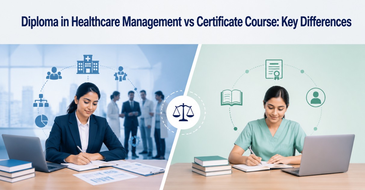 Diploma in Healthcare Management vs Certificate Course: Key Differences