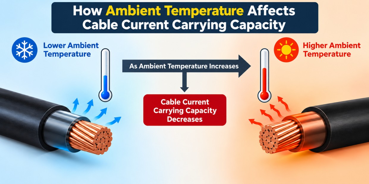 How Ambient Temperature Affects Cable Current Carrying Capacity